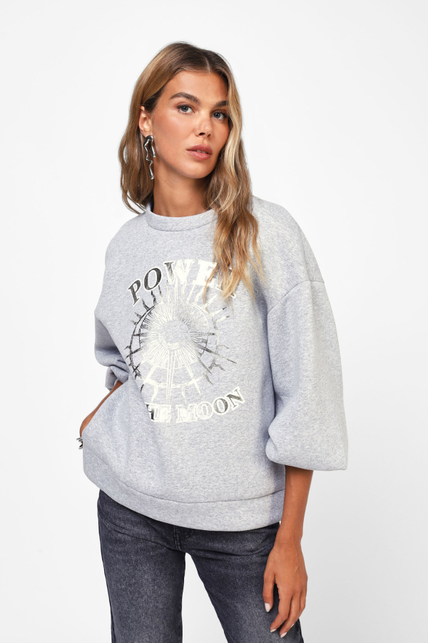 Mädchen-sweatshirt mit grafikdruck