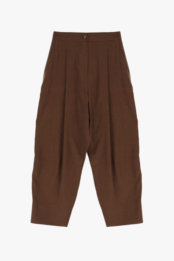 Pantalon baggy avec poches verticales et pinces